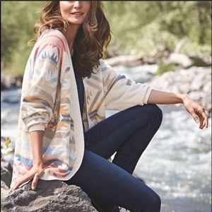 Pendleton White Sands Cocoon Cardigan size L